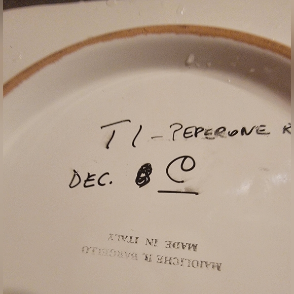 IL Bargello Handpainted Trivet Earthenware Mixed Vegetables Green Trim Signed - Picture 4 of 7